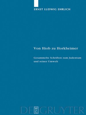 cover image of Von Hiob zu Horkheimer